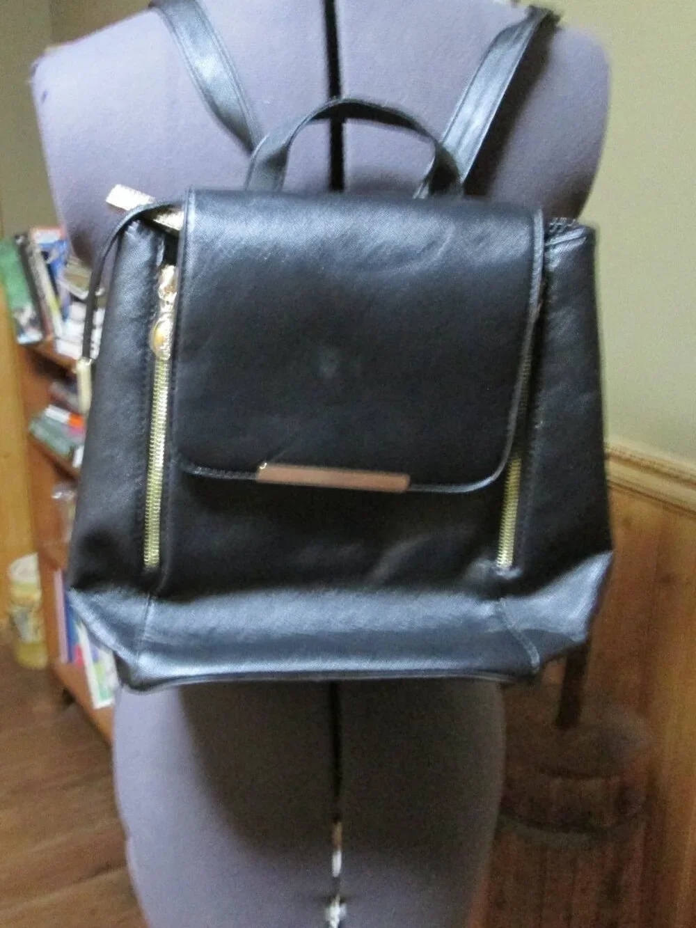 NWOT Kalklaguo black vegan friendly backpack daypack new no tag
